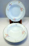 (3) Studio Nova China Iris Mist Pattern L9127 9" Large Rim Soup Salad Bowls. Fixed Price $15.00.