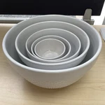 Ttu Tabletops Gallery 5 Piece Mixing Bowl Set Hobnail Stoneware Nesting. Fixed Price $49.00.