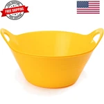 Home Plastic Bowls With Handles 4.5L Large 2PK, Yellow. Fixed Price $32.39.