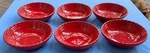 Set Of Six Artemino Tuscan Countryside Red Coupe Soup Pasta Bowls. Fixed Price $74.95.