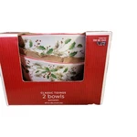 Set Of Target Holiday 2011 Classic Tidings 3" X 6" Serving Bowl Red Holly Berrie. Fixed Price $25.00.