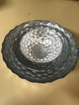 Vietri Rufolo Glass Platinum Honeycomb Bowl Set Of 3 New Without Boxes. Fixed Price $85.00.