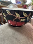 Vintage Canterbury Potteries Midnight Orchard Red Apple Cereal Bowl - Set Of 4. Fixed Price $48.99.