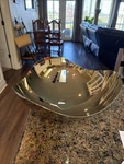 Georg Jensen Denmark Steel Sculptural Bowl Modern Mirror Danish Design Large. Fixed Price $99.00.