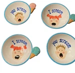 Set Of 4 Lotus Ice Bowls Scream, You For Cream! Boy And Girl. Fixed Price $24.99.
