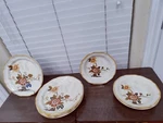 Mikasa Garden Club EC459 Imperial Stoneware Dinner Plates, 3 Soup Bowls. Fixed Price $40.00.