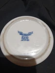 Blue Danube Dish White Ceramic Round 4.5 In Design Pat. No. 99183. Fixed Price $34.99.