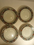 Dansk Nordic Garden Porcelain Soup/salad/cereal Bowls - Set Of 4! (N048). Fixed Price $31.00.