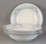 Noritake Blueridge Coupe Soup Bowls (4) Pale Band Platinum Trim Cereal. Fixed Price $23.99.