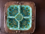 Vintage, Mcm Treasure Craft Divided Serving Tray. Fixed Price $30.00.