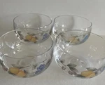Set Of 4 Mikasa Garden Harvest Clear Glassware Fruit Bowls 5 Diameter. Fixed Price $40.14.