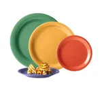 Get NP-9-PB Diamond Peacock Blue Melamine 9" Dia. Narrow Rim PLATE-2 Doz. Fixed Price $194.74.