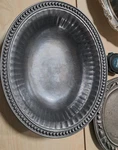 Wilton Armetale Pewter Oval Fluted Platter Serving Dish, Medium. Fixed Price $19.99.