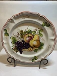 ( Vintage Intrada Made Italy )hand Painted Ceramic Plate With Fruit 12 1/2. Fixed Price $25.00.