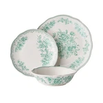 12PC Stoneware Dinnerware Set Floral Design Dishwasher Microwave Safe Elegant Us. Fixed Price $72.54.