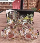Studio Nova Soir Set 4 Dessert/fruit/berry Glass Bowls W/ Box Hard Find. Fixed Price $49.95.