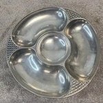 Wilton Basketweave Chip & Dip #820094 14" Metal Platter. Fixed Price $30.00.