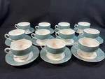 11 Sets Wedgwood Garden 547269 Tea Coffee Footed Cups & Saucers. Fixed Price $149.99.
