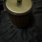 Mcm Retro Brown Vinyl Vintage Ice Bucket Barware U.s.a Boho, Mid Century Modern. Fixed Price $18.00.