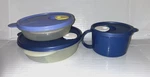 Lot Of 3 Tupperware Crystalwave Pc Divided Bowl Dish 16 Oz Mug 1.75 Cup. Fixed Price $19.99.