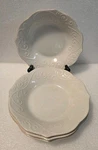 Lenox French Perle Bead White 8.75" Individual Pasta Soup Bowls Set Of 4. Fixed Price $56.00.