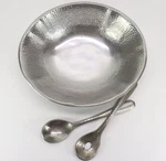 Lenox Stony Creek 3 Piece Salad Serving Set Hammered Aluminum. Fixed Price $59.99.