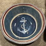 Cynthia Coulter Sail Away Home Melamine 14" Large Bowl Rare! Nautical Theme New. Fixed Price $39.95.
