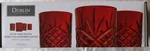 Dublin Collection Red Crystal Old-fashioned Glasses 11OZ Godinger Set Of 4 New. Fixed Price $39.99.