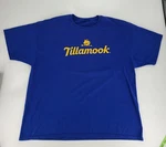 Tillamook Cheese Ice Creamery Blue 2XL?? No Tag Distressed T-shirt Logo. Fixed Price $6.88.