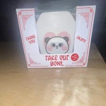 Ceramic Panda Pattern Takeout Bowl With Wooden Chopsticks, Dishwasher Safe. Fixed Price $19.99.