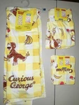 Curious George Bath/beach Hand Face Wash Towels Set Ice Cream See Pix 4 Size. Fixed Price $45.00.