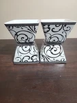 Ciroa Simple Serve Veluto Black Set Of 4 Square Appetizer Fruit Bowls 3 7/8". Fixed Price $30.00.