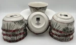 222 Fifth Mount Holly Green Fine Porcelain Soup Cereal Bowls Set Of 8 Holiday. Fixed Price $60.00.