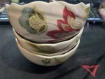 (3) 222 Fifth "bella Donna" White Ruffle Edged Porcelain Cereal /soup Bowl. Fixed Price $22.99.