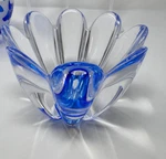 Orrefors Sweden Mayflower Crystal By Jan Johansson, Signed- 5"BOWL Blue. Fixed Price $19.99.