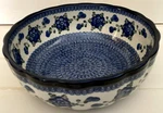 Polish Pottery Bowl 10" Boleslawiec Blueberry Ceramika Artystyczna Scalloped. Fixed Price $64.99.