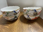 222 Fifth Ambri Soup Cereal Bowls Set Of 4 Bird & Butterfly. Fixed Price $50.00.