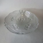 Vintage Mikasa Crystal Bountiful Hostess Bowl 9 Frosted Cherries Design. Fixed Price $20.00.