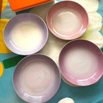 Le Creuset Pasta Bowls Of 4 Multicolor Stoneware 22CM Microwave Safe Unused. Fixed Price $155.94.