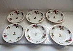 Vintake Mikasa Fine China Japan Moss Rose 7288 Gold Rim 6 Soup Bowl. Fixed Price $29.00.