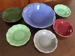 6 Pc Ws George Petalware Set: 5 Dessert/fruit Bowls & 1 Serving Cottagecore. Fixed Price $49.99.