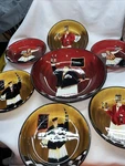 Certified International "dinner Is Served" Pasta Bowl Serving Set Of 7 New. Fixed Price $150.00.