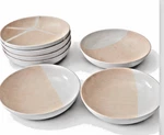 Set Of 8 Melamine Bowls Wood Grain Design Artisan Luxe Home Modern Kitchen. Fixed Price $17.00.