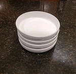Set Of 4 Project 62 White Stoneware 9" Dinner Bowls, Pasta. Fixed Price $39.95.
