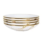 Fanquare Porcelain Pasta Bowls Set Of 4, Gold Marble Serving 16OZ, Ramen.... Fixed Price $33.60.