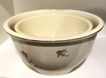 Set 2 Kitchen Kraft Household Institute Priscilla Ovenware Mixing Serving Bowl. Fixed Price $45.00.