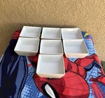 Threshold Porcelain Square White Cereal / Soup Bowls Set Of 7. Fixed Price $60.00.