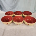 Gail Pittman, Southern Living At Home, Sienna Polka Dot Bowls, Set Of 6 Nice!. Fixed Price $79.99.
