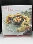 Studio Nova Glass Holiday Cheer Chip And Dip Bowl. Fixed Price $28.99.