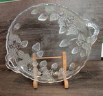 Rare Crystal Clear Studios 16" Arielle 312897 Frosted Strawberry Serving Platter. Fixed Price $29.98.